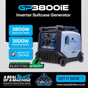 Gorilla Power 3800W Inverter Suitcase Generator with Electric Start - GP3800iE – Reliable Power On-The-Go