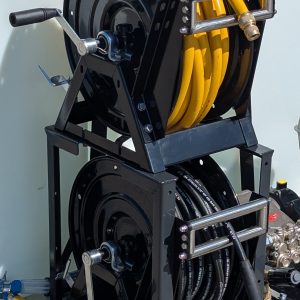 Double Stack Heavy Duty Hose Reels, 50mtr High Pressure & 25mtr Low Pressure