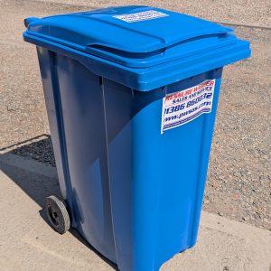 360ltr Blue Water Wheelie Bin Bowser with Float, filters and return