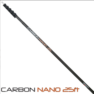 Carbon Nano 25 Foot (Super Hi-Mod) Water Fed Pole with Brush and univalve