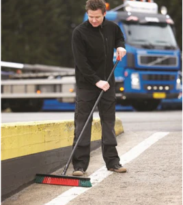 Vikan Garage Broom - 665mm wide - Hard Bristles - Aluminium Handle