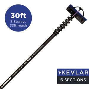 Streamline® OVA8 Carbon Pole 6 Section 30ft (33ft reach) Ecoline™ – Kevlar Base Section
